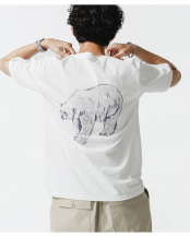 ホワイト●WWF ANIMAL Tシャツ 半袖 1 ナノ・ユニバースメンズ（オリジナル）○6681224011