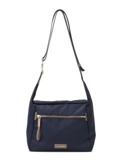 ソフトブルー DILETTA レザー トートバッグ ポーチ付 - GIANNI 
