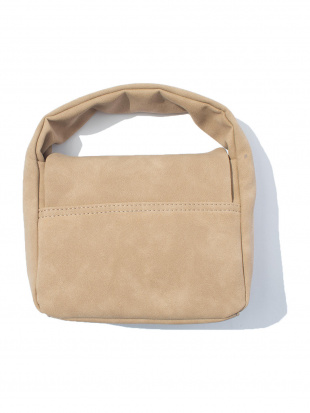 ベージュ フラップ 2WAYポーチバッグ TECH LEATHER SUEDE MINI POUCHを見る