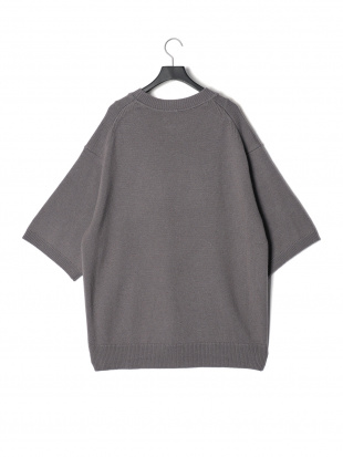 グレー カシミヤ 半袖ニットトップを見る