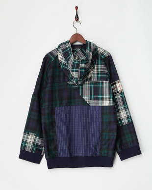 PLAID MULTI　PLAID PATCHWORK PULLOVER HOODY｜WOMENを見る