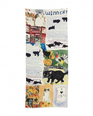 ミックス 「NY猫絵暦10月と11月」ウールストールを見る