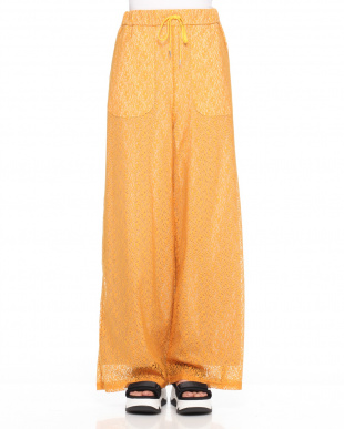 ORANGE TULLE LACE WIDE LEG TROUSERSを見る