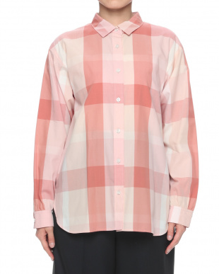 ピンク 　クレストブリッジチェック　オーバーサイズシャツを見る