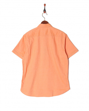 オレンジ テクニカルオックスボタンダウンハーフスリーブシャツを見る