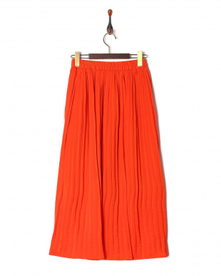 オレンジ サテンギャザースカートを見る