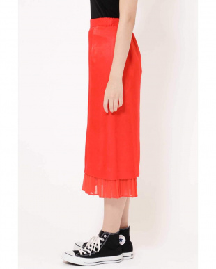 オレンジ 裾プリーツスカート Ｒ／Ｂ（オリジナル）を見る