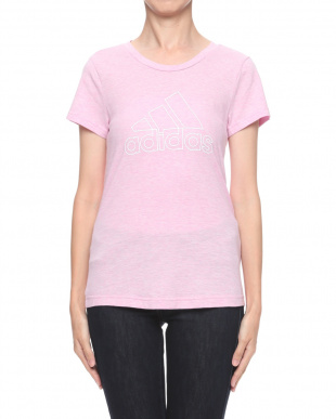 ピンク系 adidas(アディダス) ロゴプリントTシャツを見る