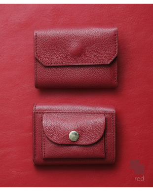 レッド／レッド 「なくさない財布」 小さくて使いやすく、とても安全な ミニ財布 。を見る