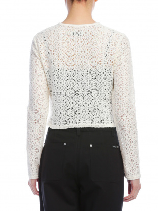 オフホワイト メッシュ ニットトップ PEII COTTON MESH L/S TOPを見る