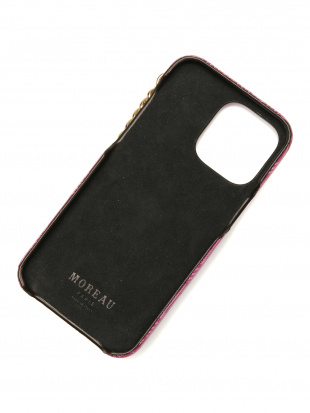 フューシャ/ブラック レザー スマホケース IPHONECASE 14 MAX ORIGAMI CHAINを見る