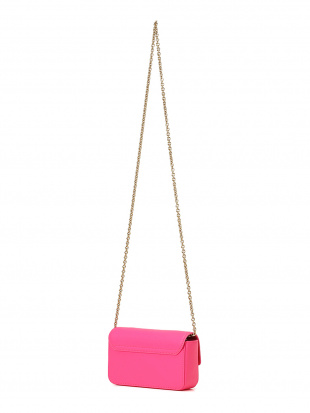 ホットピンク レザー チェーンショルダーバッグ METROPOLIS MINI CROSSBODYを見る