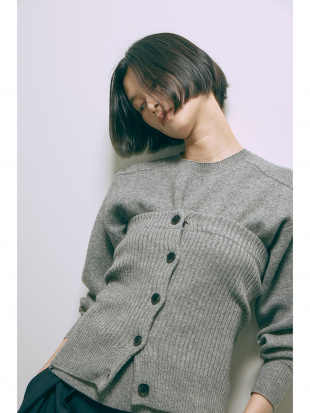 MGRY Crewneck Knit & Rib Knit Bustier Setを見る