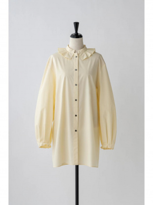 エッグイエロー Stand Collar Frill Blouseを見る