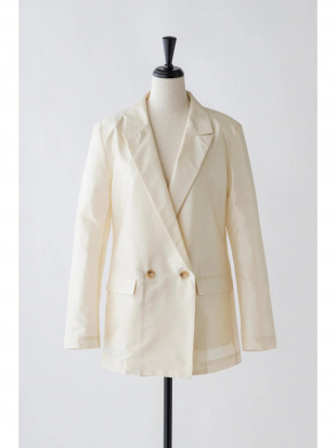 ホワイト Silk polyester Jaketを見る