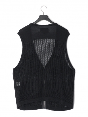 ブラック YESEYESEE ユーティリティ ニットベスト YESEY KNITTED UTILITY VESTを見る