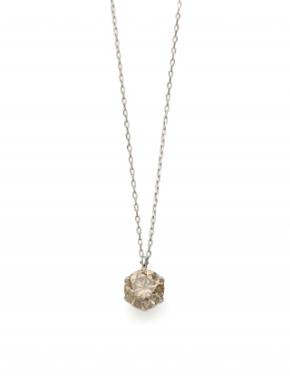 PT 天然ダイヤモンド シャンパンカラー SIクラス 0.5ct 6本爪 プラチナ 