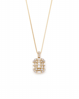 イエローゴールド K18YG ダイヤモンド 0.30ct ネックレス スライド 