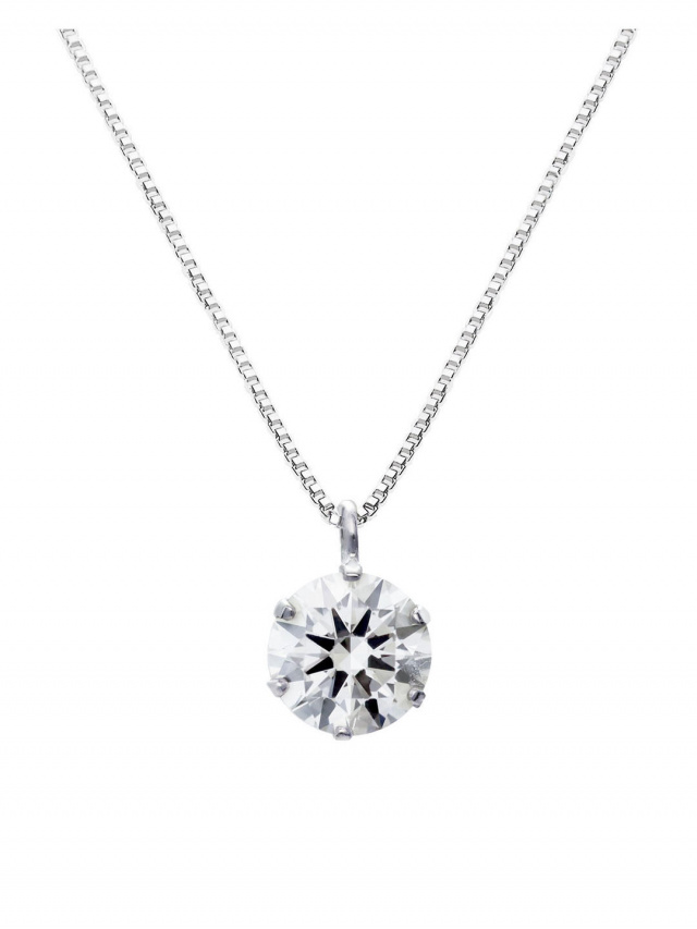 GIA鑑定書付 PT 天然ダイヤモンド 0.5ct/Lアップ/IF/3EX 6本爪 