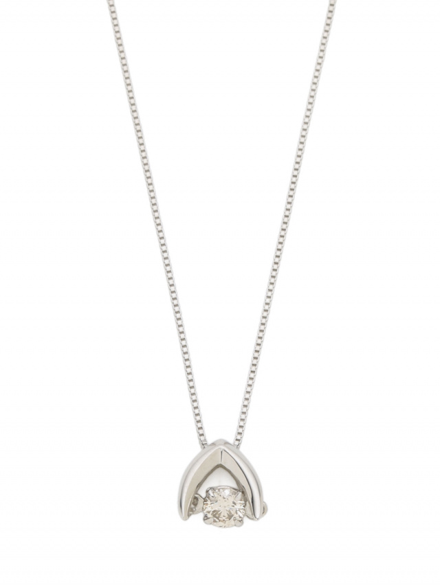 PT プラチナ ダイアモンド0.08ct ダンシングストーンネックレス 